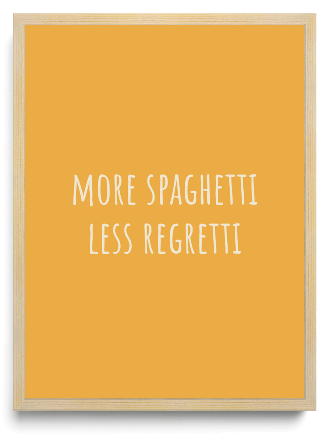 More spaghetti Less regretti