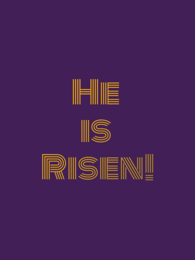 He is Risen! typographic-print