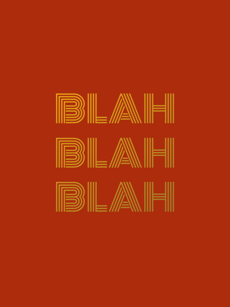 BLAH BLAH BLAH typographic-print